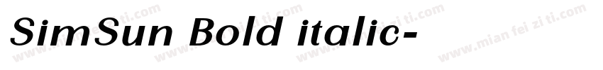 SimSun Bold italic字体转换